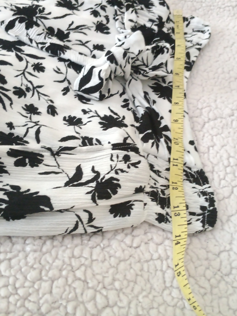 Lulus Black & White Floral Split Wide Leg Palazzo Pants Medium - Picture 5 of 8